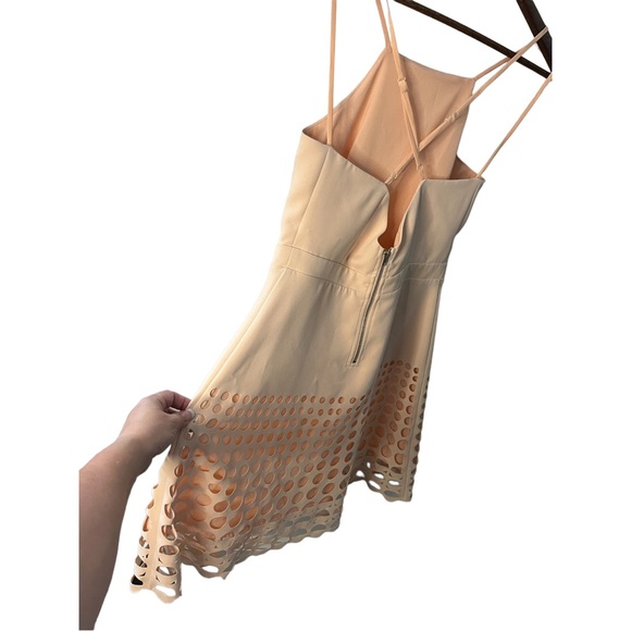 SUGAR LIPS THE MAYTE  BLUSH SPAGHETTI STRAP LASER CUT DRESS - Picture 12 of 15